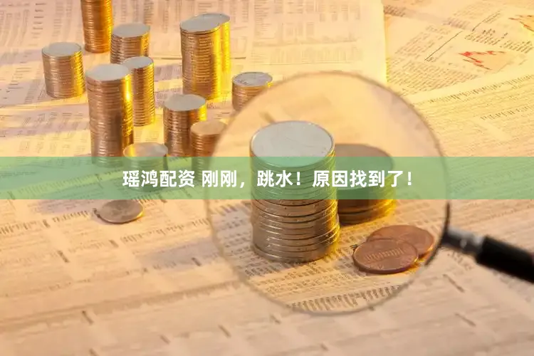 瑶鸿配资 刚刚，跳水！原因找到了！