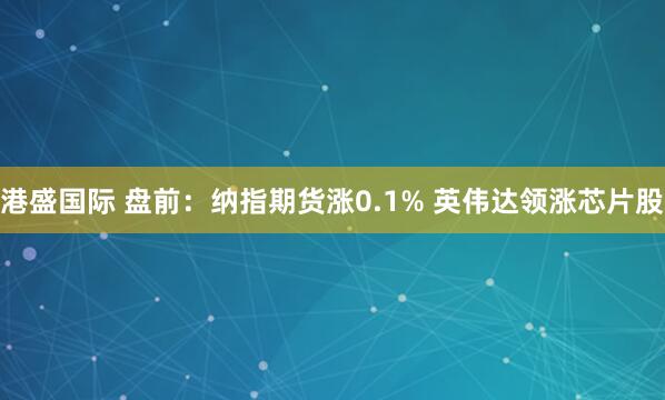 港盛国际 盘前：纳指期货涨0.1% 英伟达领涨芯片股